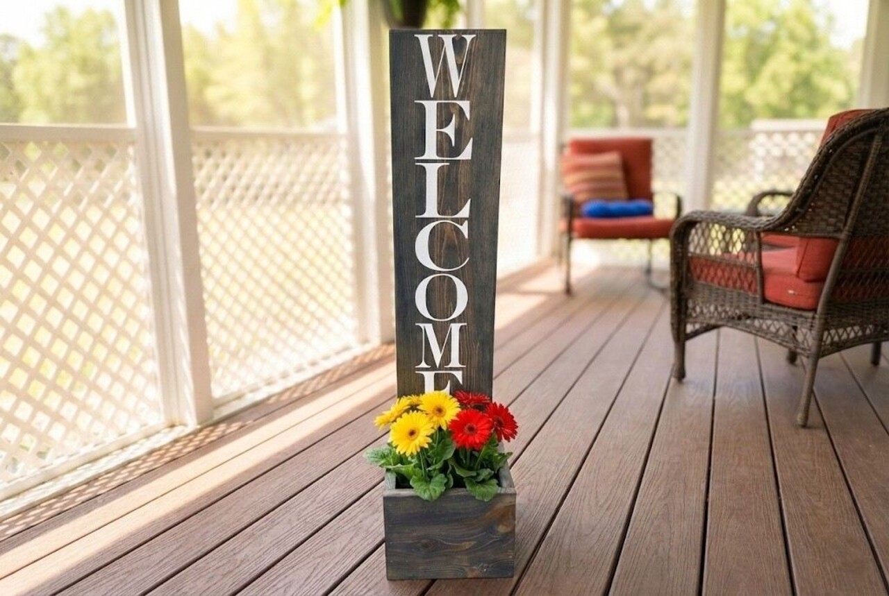 Ghiveci decorativ de grădină, Huhu656, 22x100x18 cm, Negru abanos - imagine 3